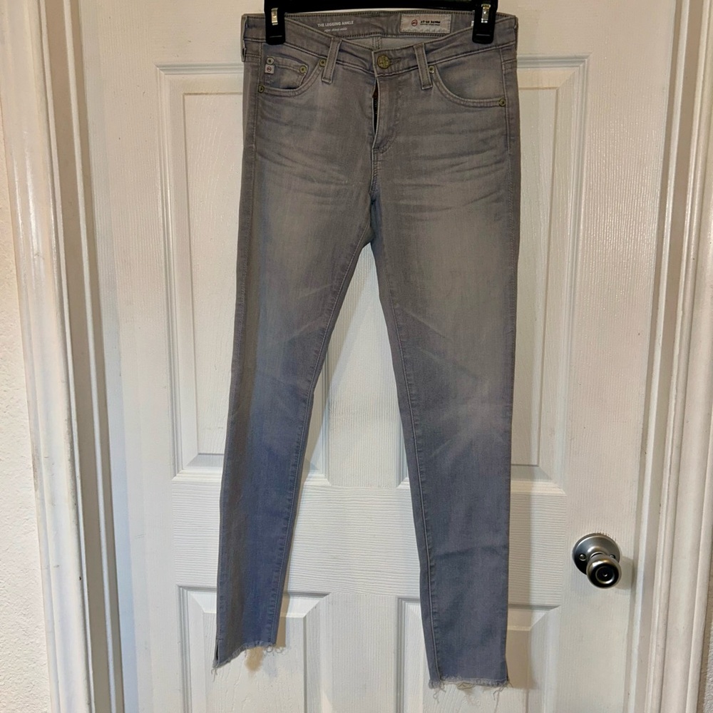 AG Adriano Goldschmied Women's Light Gray Skinny Jeans